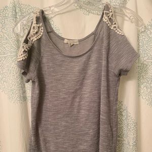 cold shoulder crochet top